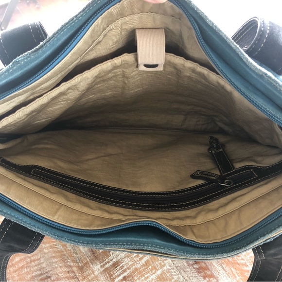 Ellington suede leather laptop shoulder bag - Picture 6 of 13